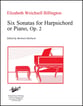 Six Sonatas for Harpsichord Op. 2 piano sheet music cover